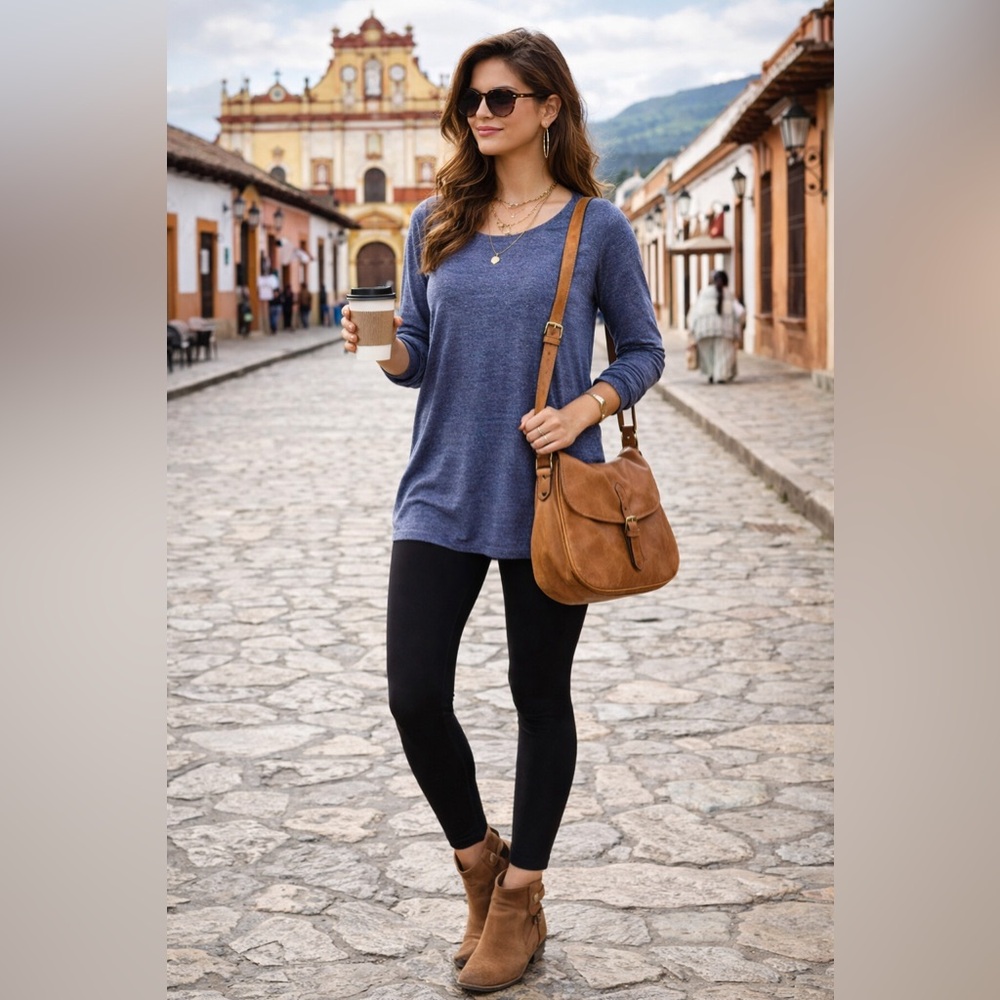 Daily Ritual Crew‎ Neck Tunic Pullover